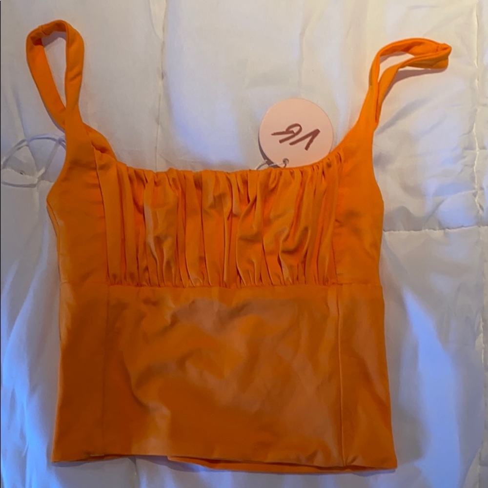Verge girl Neon orange top!